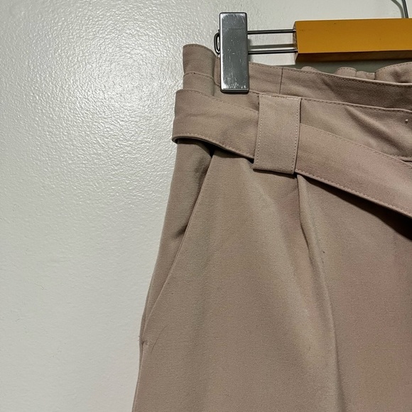 Jacqueline de Yong Women’s Beige Paperbag High-Waisted Belted Trousers - Size S - Picture 7 of 14